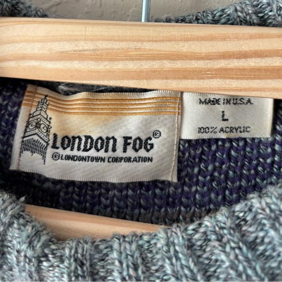 Vintage 90’s London Fog Heathered Knit Sweater - Picture 1 of 3